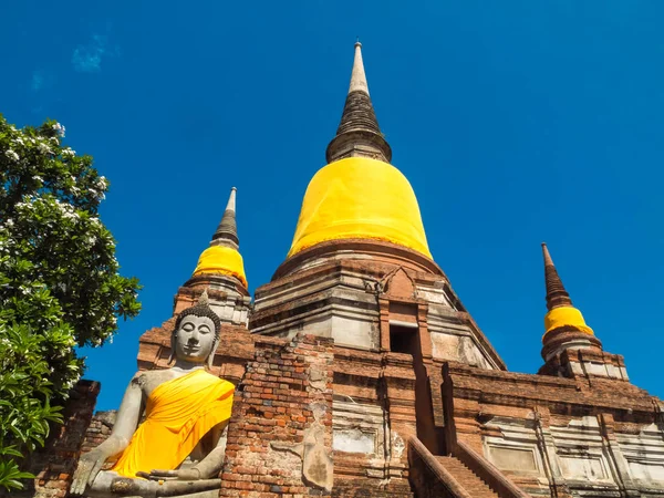 Socha Buddhy v provincii Ayutthaya — Stock fotografie