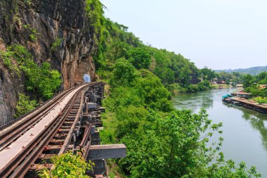 tren içinde Kanchanaburi il Tayland