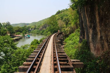 tren içinde Kanchanaburi il Tayland