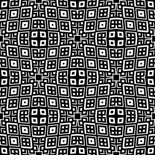 Bir zarif siyah beyaz vektör desen geometrik kare kiremit