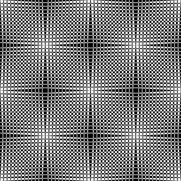 Ein elegantes schwarz-weißes Vektormuster, geometrische quadratische Fliese — Stockvektor