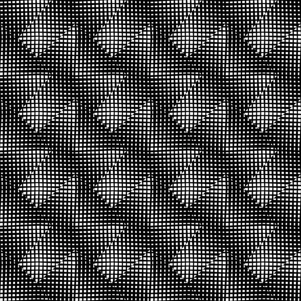 Элегантный черно-белый векторный узор, геометрическая квадратная плитка — стоковый вектор