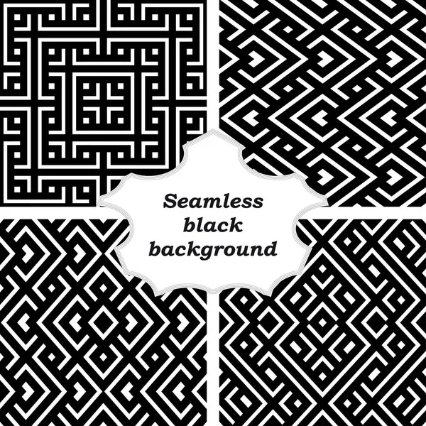 Set of ornamental patterns for backgrounds and textures — Stock Vector