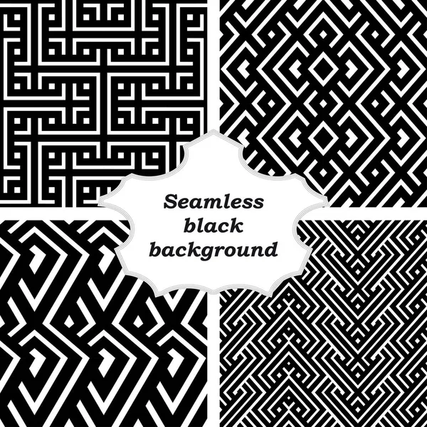 Conjunto de patrones ornamentales para fondos y texturas — Archivo Imágenes Vectoriales