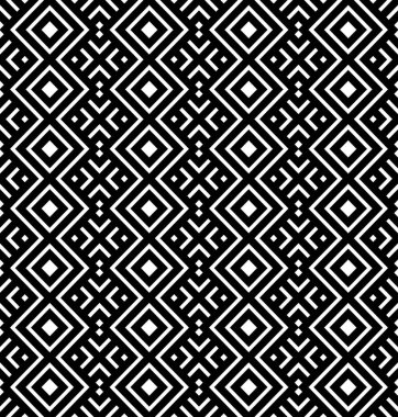 Geometrik seamless modeli siyah beyaz renk