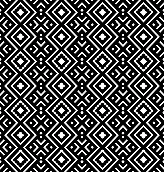Geometrical seamless pattern black and white color — Stock Vector
