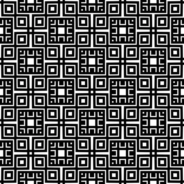 흑인과 백인 기하학적 원활한 패턴 색 — 스톡 벡터