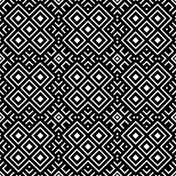 Geometrical seamless pattern black and white color — Stock Vector