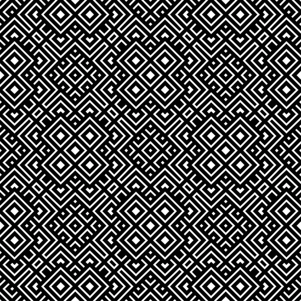 Geometrik seamless modeli siyah beyaz renk — Stok Vektör
