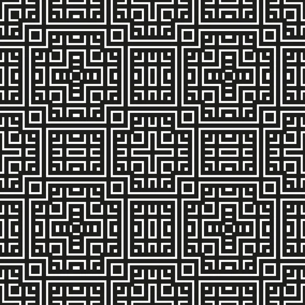 Geometrical seamless pattern black and white color — Stock Vector