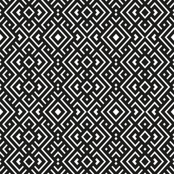 Geometrical seamless pattern black and white color — Stock Vector