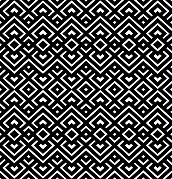 Geometrical seamless pattern black and white color — Stock Vector