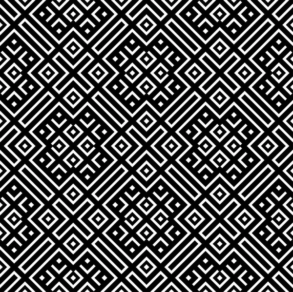 Geometrical seamless pattern black and white color — Stock Vector