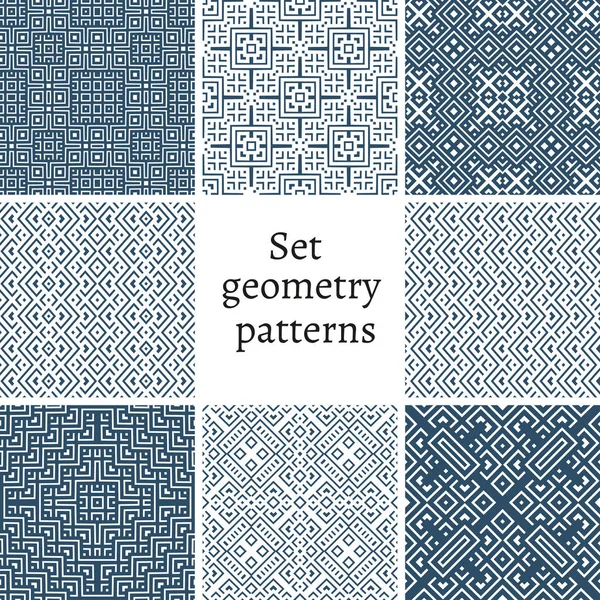 Reihe ornamentaler Muster für Hintergründe und Texturen — Stockvektor