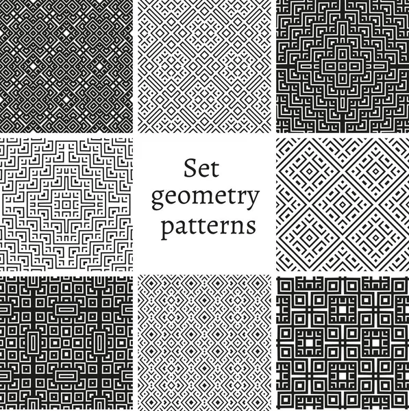 Conjunto de patrones ornamentales para fondos y texturas — Archivo Imágenes Vectoriales