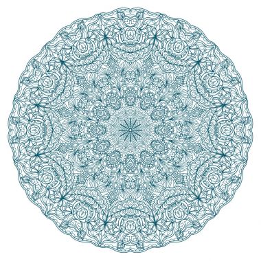 Yuvarlak Mandala desen çizilmiş dekoratif elemanları ile.