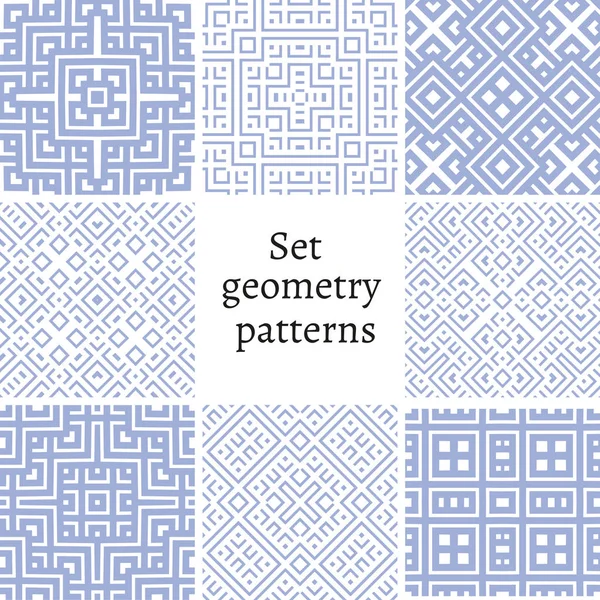 Conjunto de patrones ornamentales para fondos y texturas — Vector de stock