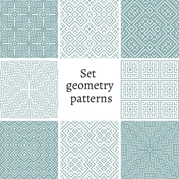 Set of ornamental patterns for backgrounds and textures — Stock Vector