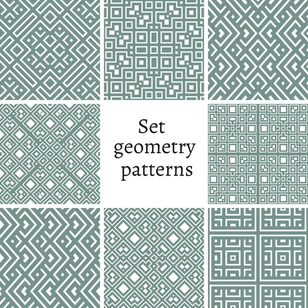 Set of ornamental patterns for backgrounds and textures — Stock Vector