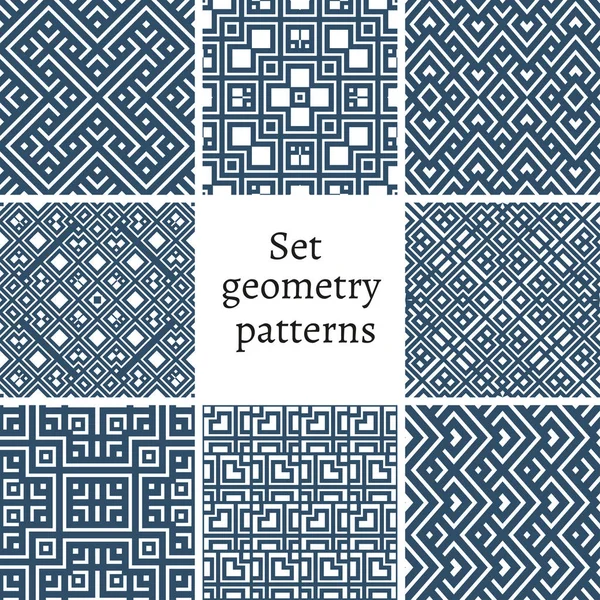 Набір орнаментальних візерунків для фонів і текстур — стоковий вектор