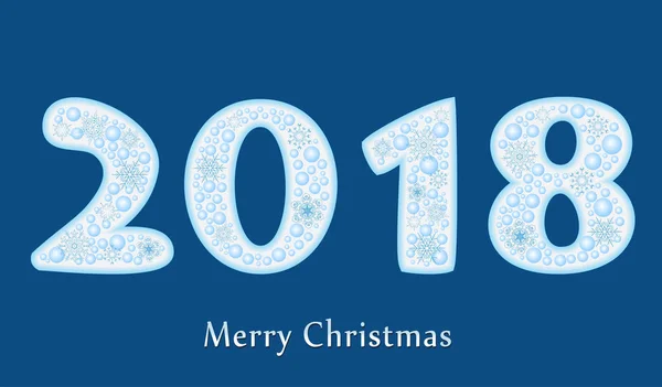 快乐新的一年 2018年文本设计矢量 — 图库矢量图片