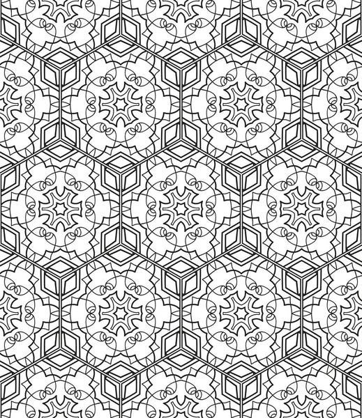 Nahtlose Geometrische Linienmuster Arabischen Stil Ethnische Ornamente Endlose Sechseckige Textur — Stockvektor