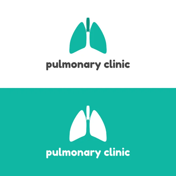 Diseño del logotipo de los pulmones humanos plantilla vectorial — Vector de stock