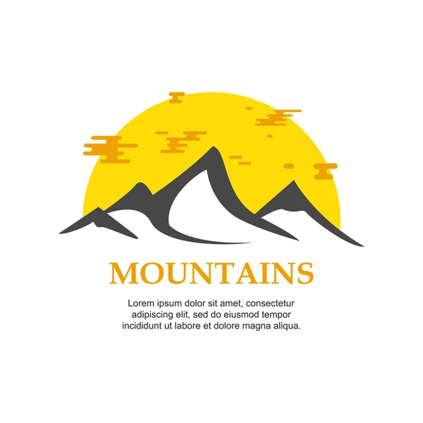 Logovorlage für Berge — Stockvektor