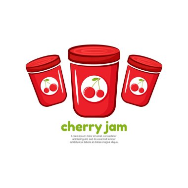 Kiraz reçeli için şablonu logo