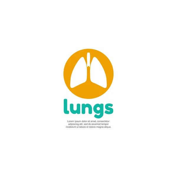 Logo de la plantilla para pulmones — Vector de stock