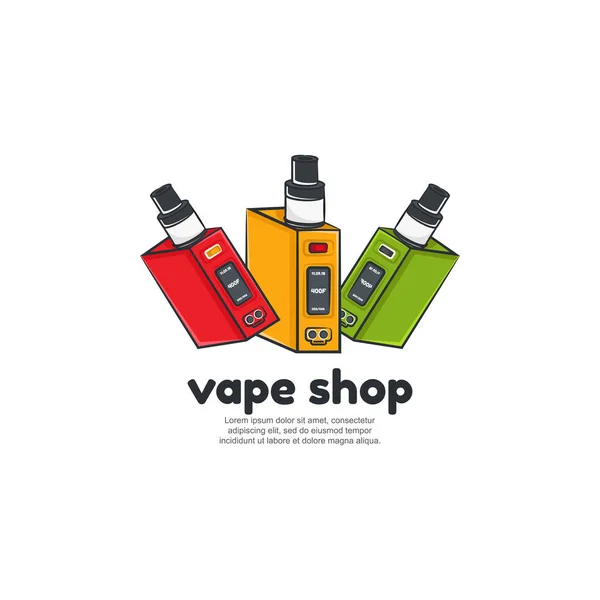 Vape winkel logo sjabloon — Stockvector