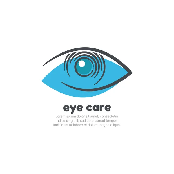 Modelo do vetor do projeto do logotipo do cuidado do olho — Vetor de Stock