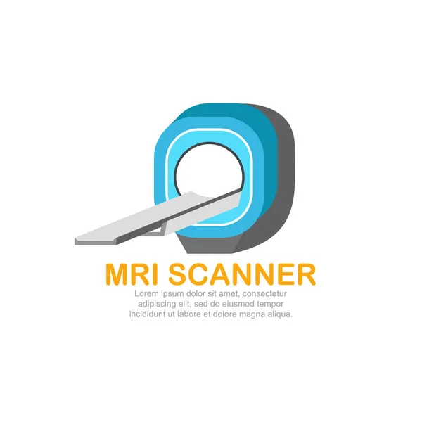 MRI szkenner logó sablon — Stock Vector