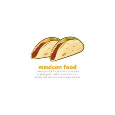 Meksika tacos logo şablonu.