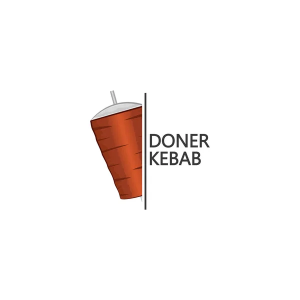 Döner kebap logo tasarım vektör şablonu. — Stok Vektör