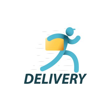 Teslimat hizmeti logo şablonu.