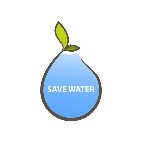 Koncepcja logo na oszczędzanie wody. — Wektor stockowy