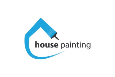 Ev boyama logo şablonu.