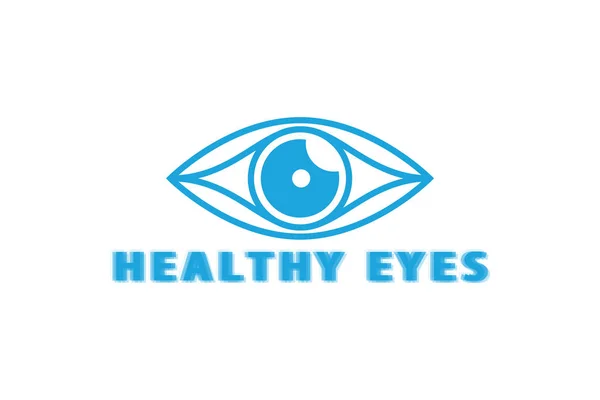 Modèle de logo yeux sains . — Image vectorielle