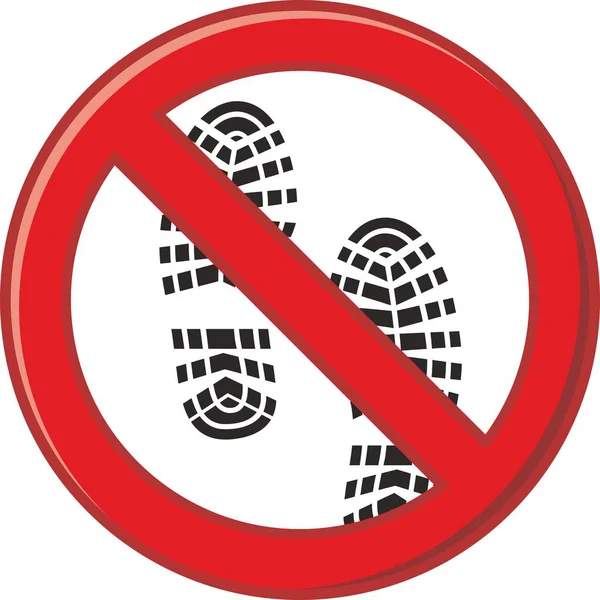 Symbolen verbod trappen — Stockvector