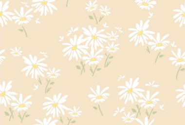 vektör sorunsuz çiçek desenli papatya çiçeği ile 