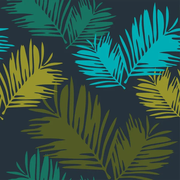 Fond Floral Sans Couture Avec Des Feuilles Tropicales Motif Feuilles — Image vectorielle