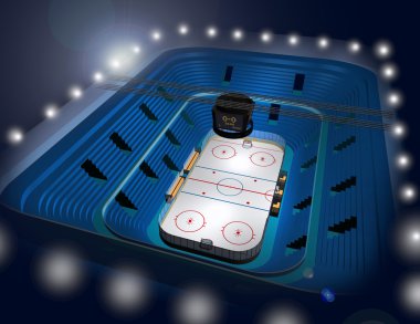 Buz hokeyi Stadyumu arena 3d çizim