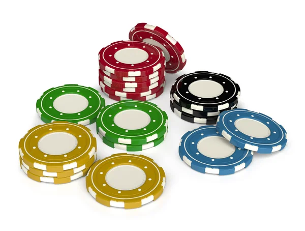 Casino chips 3d isolated — Stock Photo, Image