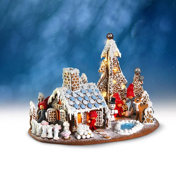 Xmas gingerbread house — Stock Photo, Image