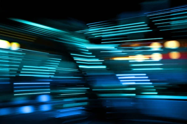 Mavi renk ışıkları hareket — Stok fotoğraf