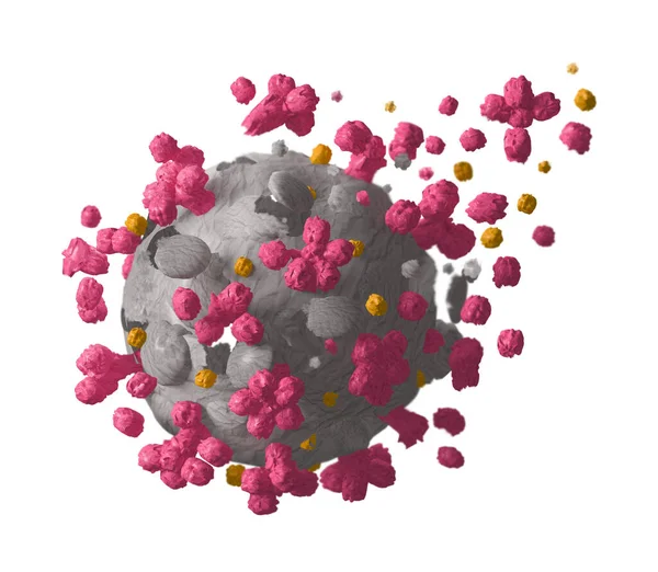 Coronavirus Förstörs Sprids Och Bryts Bitar — Stockfoto