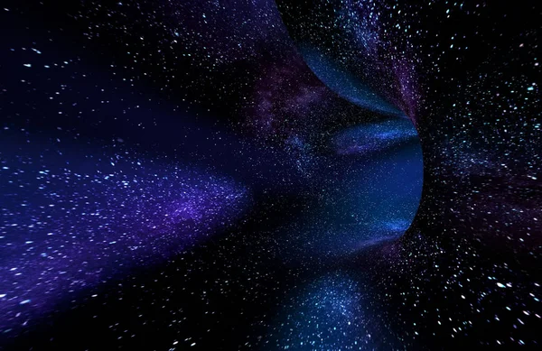 Космічне Згинання Горизонт Подій Спотворені Наближенні Чорної Діри — стокове фото