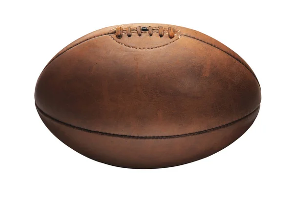 Старый регбийный мяч — стоковое фото