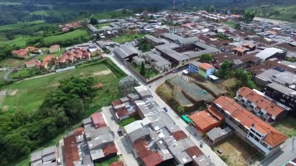 Filandia Quindio Armenia Colombia Vista Aerea Drone — Video Stock